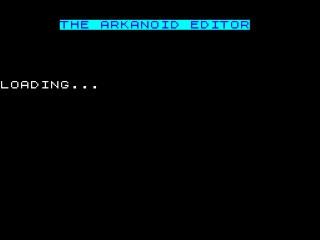 Arkanoid title screen for Commodore 64